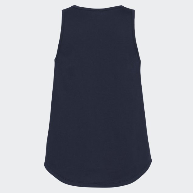 Camiseta Sin Mangas Azul Marino Con Dobladillo Redondeado Adidas