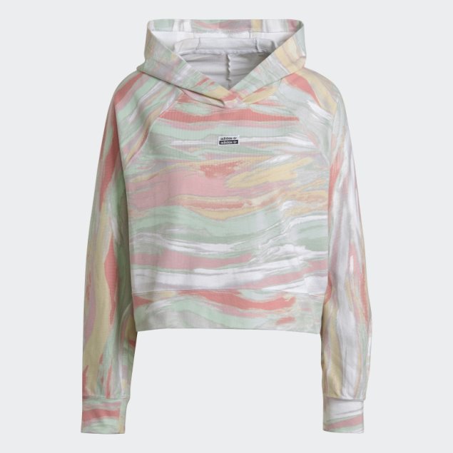 Adidas Multicolor R.y.v. Sudadera Corta Con Capucha