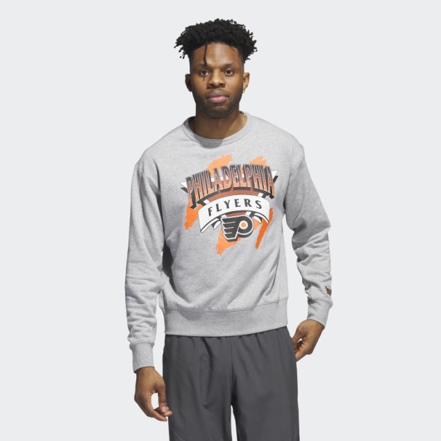 Sudadera Vintage Con Volantes En Gris Medio De Adidas