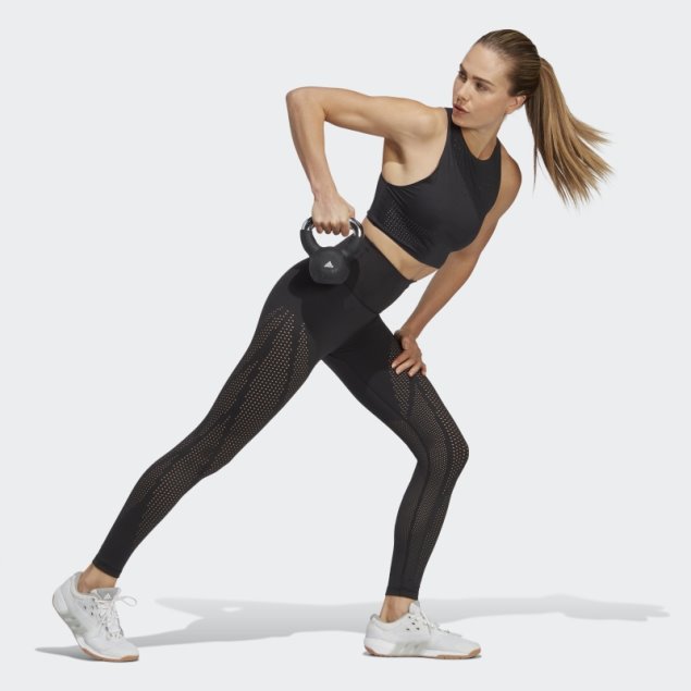 Adidas 7/8 Leggins De Entrenamiento De Lujo De Optime Negro Caliente