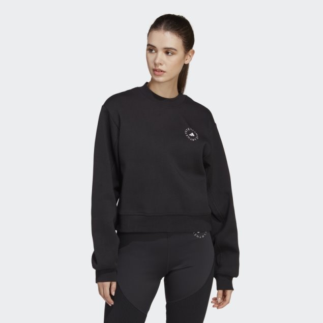 Negro Adidas Por Stella Mccartney Sportswear Sudadera Moda