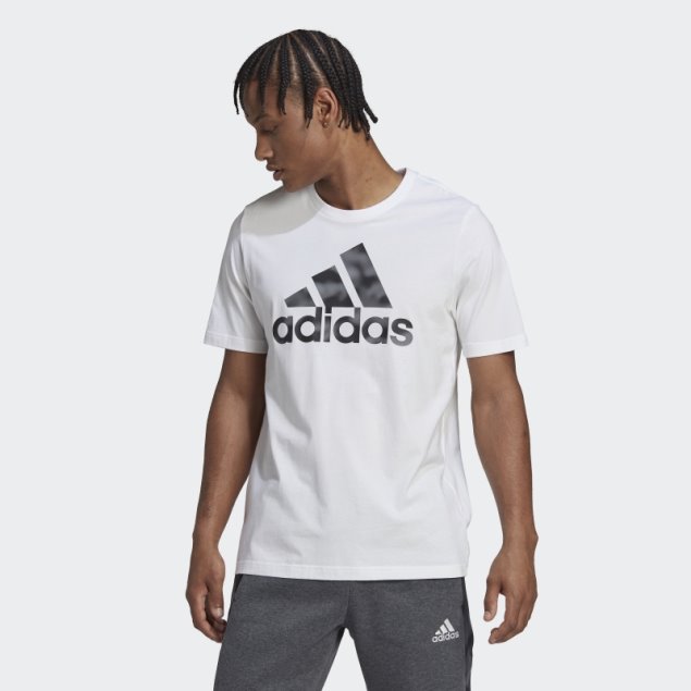 Camiseta Adidas Essentials Camo Print Blanca