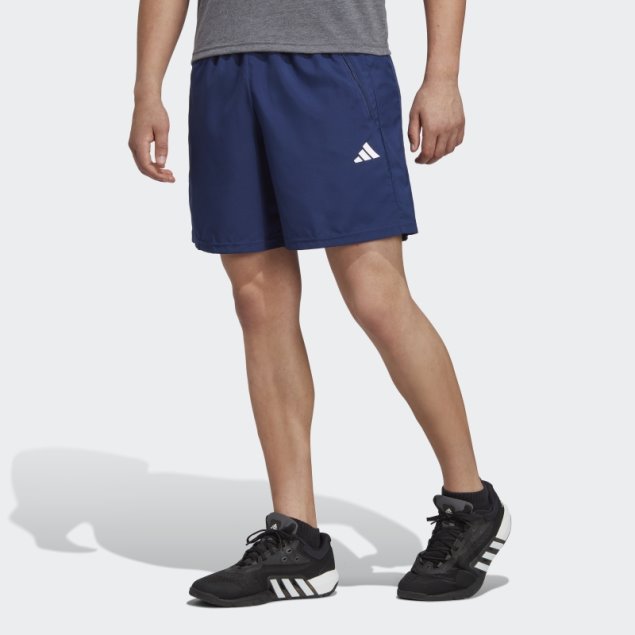Adidas Shorts De Entrenamiento Tejido Azul Oscuro Train Essentials