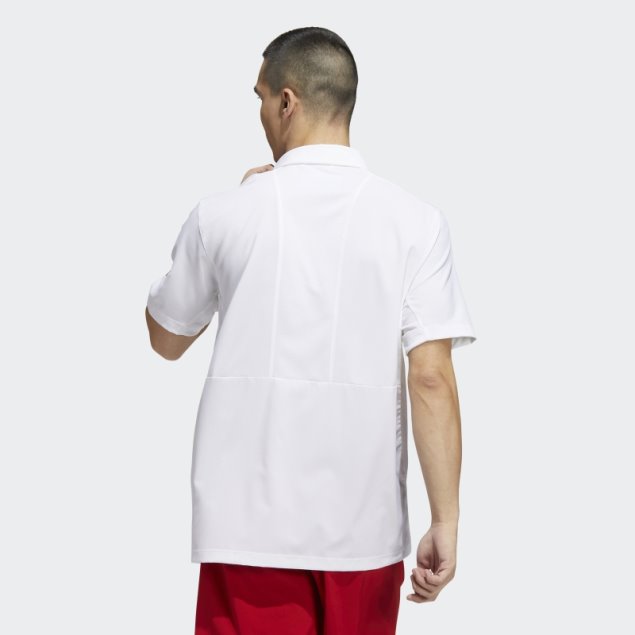 Adidas Polo De Entrenadores De Estadio Rojo