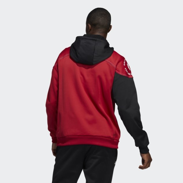 Sudadera Con Capucha Roja Adidas