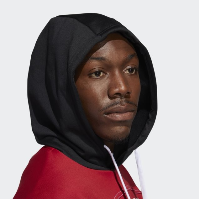 Sudadera Con Capucha Roja Adidas