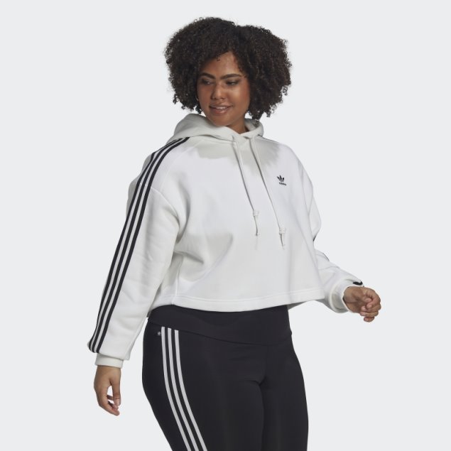 Adidas Adicolor Classics Sudadera Con Capucha (tallas Grandes) Blanco