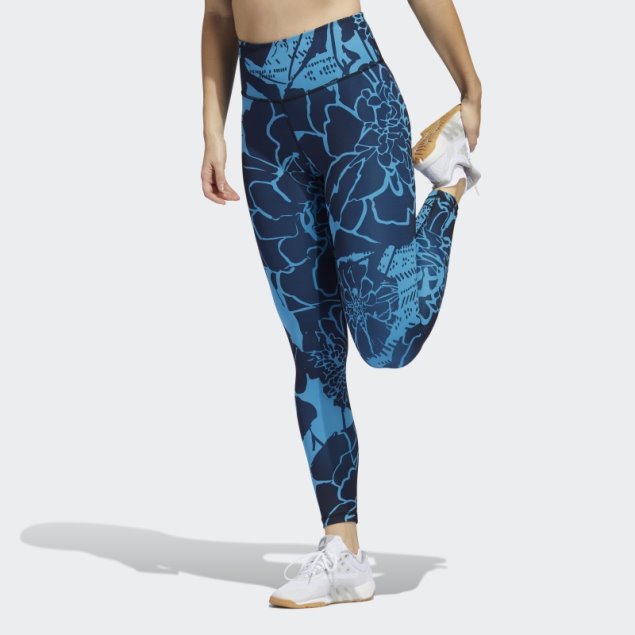 Leggings De Entrenamiento 7/8 De Optime Superher Azul Artesanal Adidas