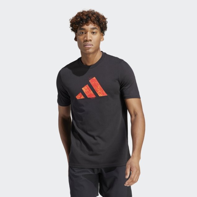 Adidas Aeroready Playera Negra Gráfica Roland Garros Tenis