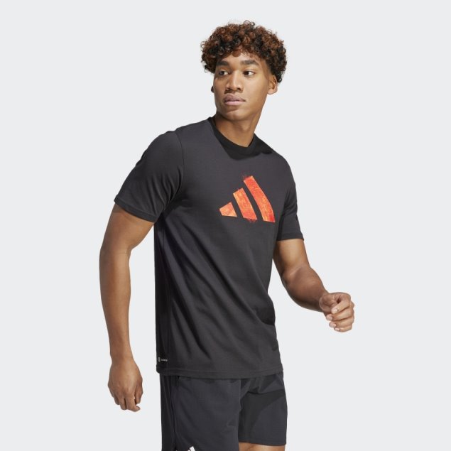 Adidas Aeroready Playera Negra Gráfica Roland Garros Tenis