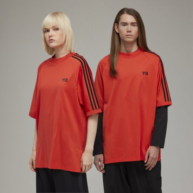 Hot Y-3 Camiseta De Manga Corta Con 3 Rayas Adidas