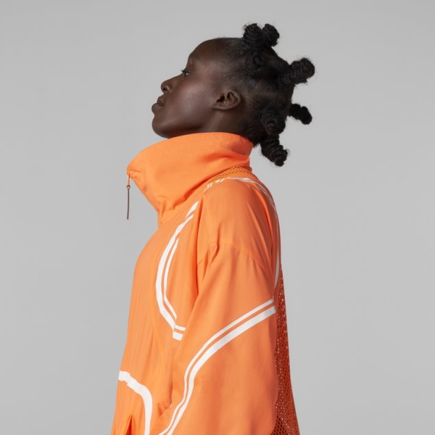 Adidas By Stella Mccartney Truepace Chaqueta Tejida Aplicación Naranja Moda
