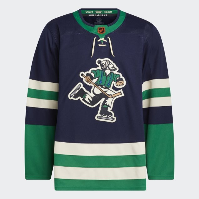 Adidas Azul Marino 09 Ccm-sld Canucks Auténtico Reverso Retro Wordmark Camiseta