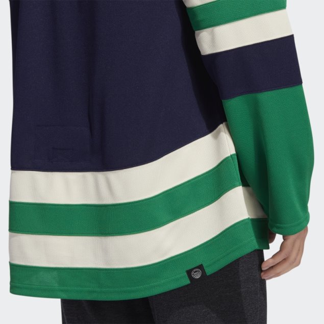 Adidas Azul Marino 09 Ccm-sld Canucks Auténtico Reverso Retro Wordmark Camiseta