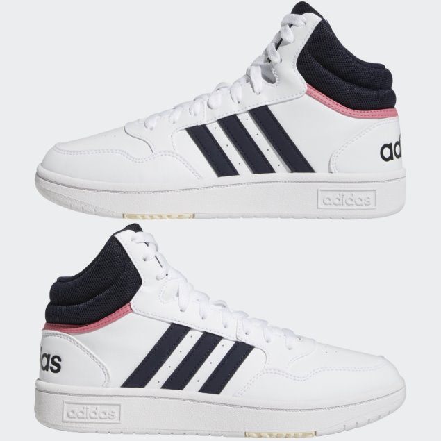 Zapatillas Adidas Hoops 3.0 Mid Blancas