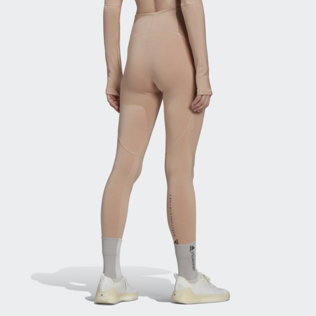 Adidas By Stella Mccartney 7/8 Polainas De Yoga Ceniza Perla Caliente