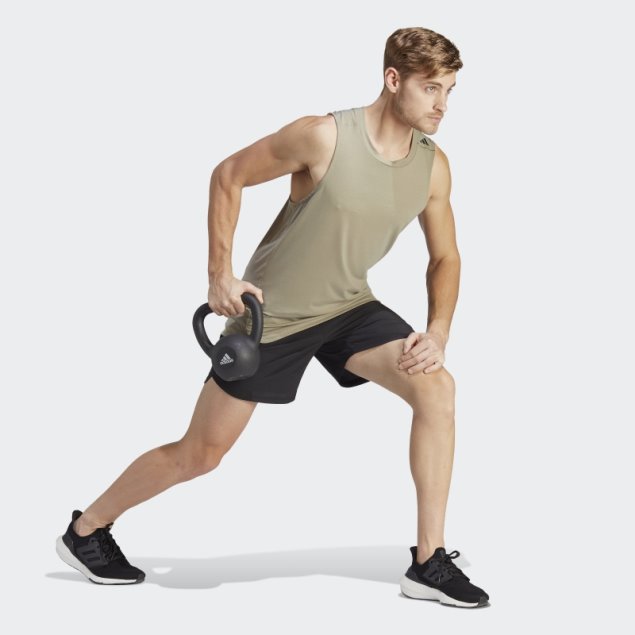 Camiseta De Tirantes Adidas Diseñada Para Entrenamiento Entrenamiento Plata Guijarro