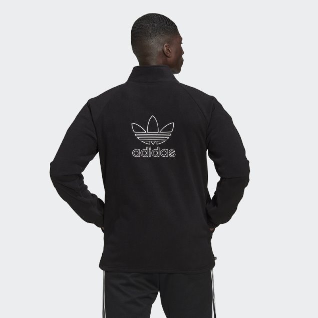 Adidas Adicolor Classics Trefoil Teddy Chaqueta Polar Negro