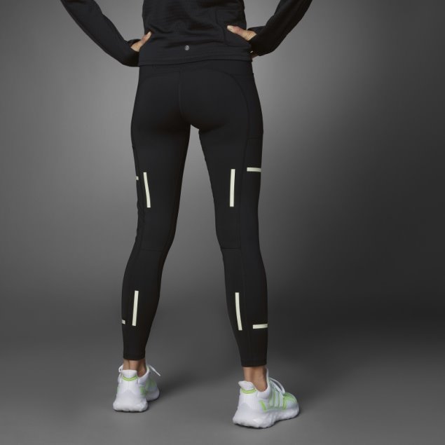 Adidas X-city Leggins De Running De Longitud Completa En Negro Fast Impact Reflect At Night