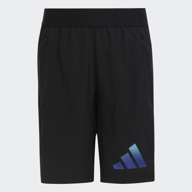 Negro Adidas Train Icons Aeroready Logo Bermudas Tejidas