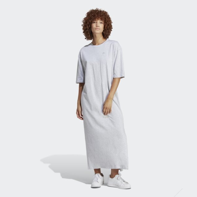 Vestido Adidas Premium Essentials Gris Claro Jaspeado