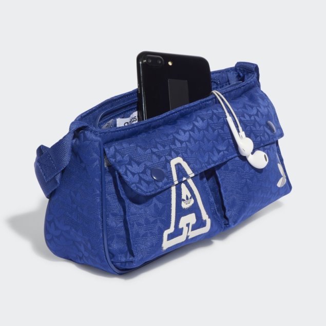 Bolso De Viaje Mini De Jacquard Con Monograma Y Trébol Azul Victoria Adidas