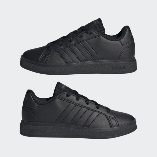 Adidas Grand Court Lifestyle Tennis Zapatos Con Cordones Gris