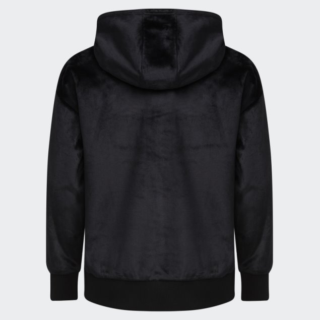 Adidas Sudadera Con Capucha Negra Acogedora De Lana
