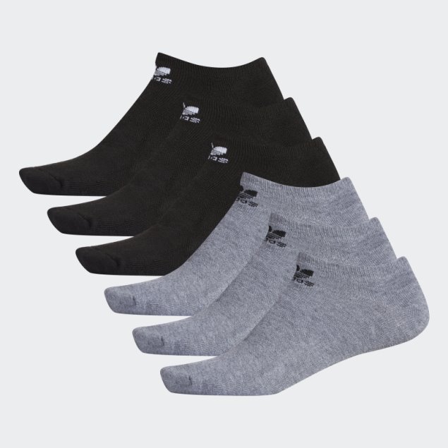 Calcetines Invisibles Adidas Trefoil Gris Medio 6 Pares