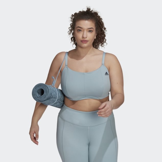 Sujetador Yoga Studio Light-support (tallas Grandes) Gris Adidas