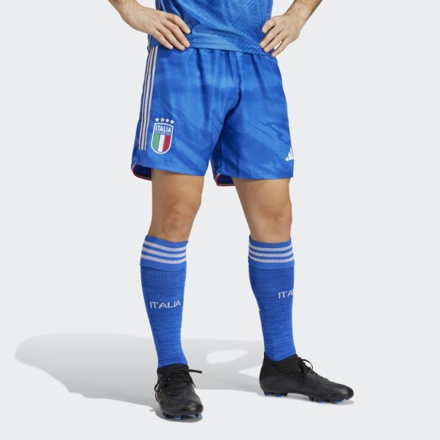 Pantalón Corto Adidas Azul Italia 23 Primera Equipación Autentico