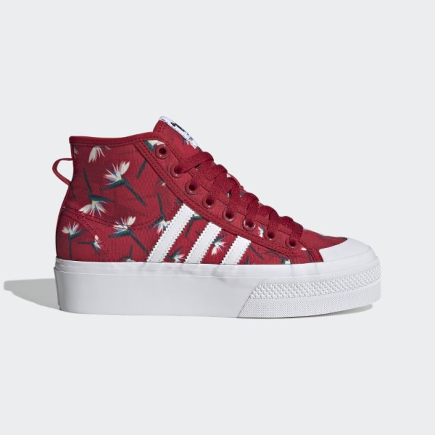 Thebe Magugu Nizza Plataforma Mid Zapatos Adidas Rojo