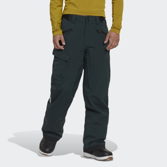 Pantalones De Chándal De Nieve Con Aislamiento De Dos Capas Terrex Resort Adidas Verde