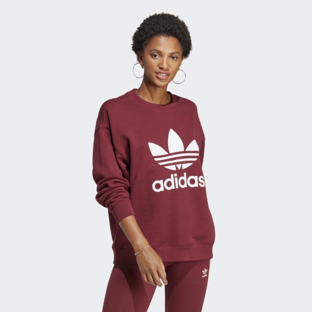 Sudadera Roja Adidas Trefoil Crew