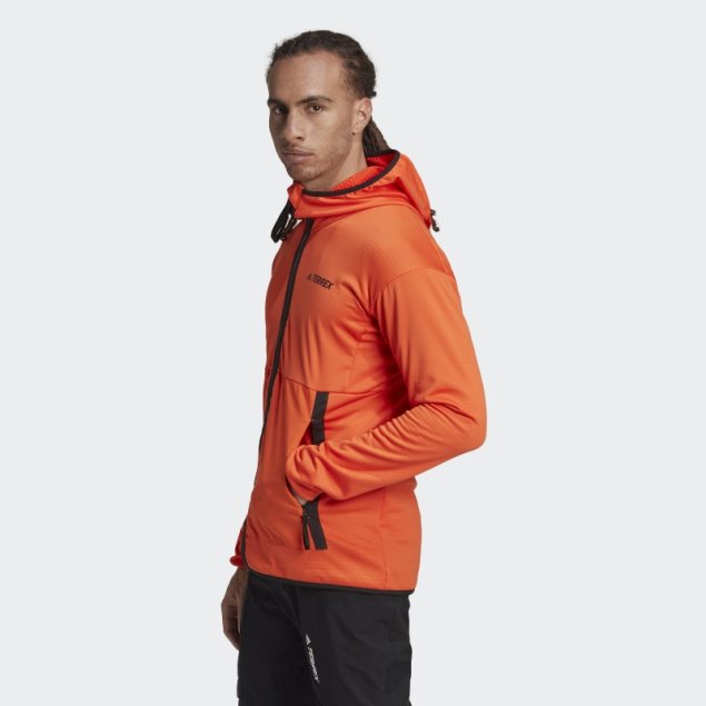 Adidas Terrex Tech Flooce Light Chaqueta De Senderismo Con Capucha Naranja