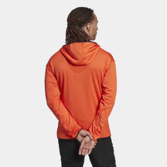 Adidas Terrex Tech Flooce Light Chaqueta De Senderismo Con Capucha Naranja