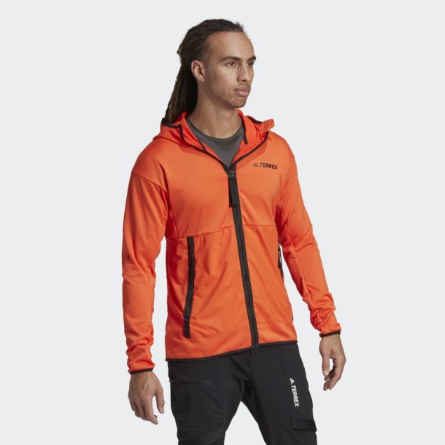 Adidas Terrex Tech Flooce Light Chaqueta De Senderismo Con Capucha Naranja
