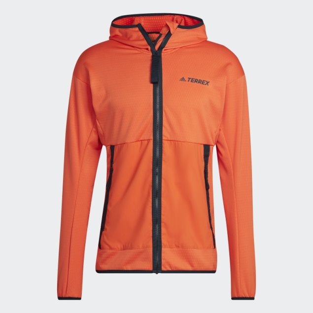Adidas Terrex Tech Flooce Light Chaqueta De Senderismo Con Capucha Naranja