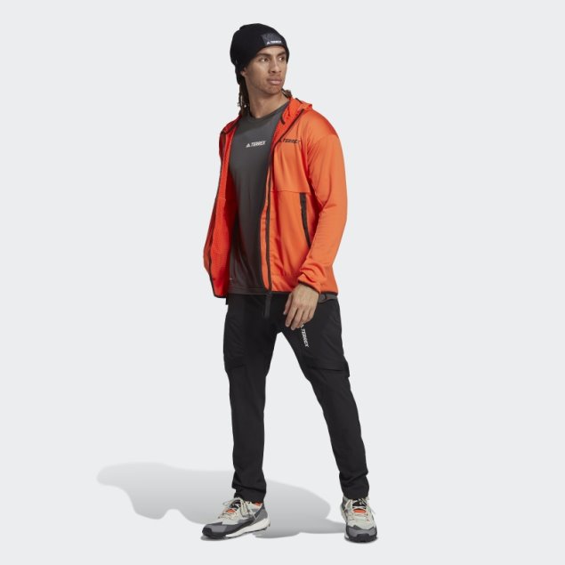 Adidas Terrex Tech Flooce Light Chaqueta De Senderismo Con Capucha Naranja