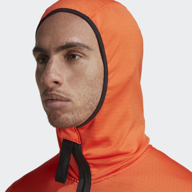 Adidas Terrex Tech Flooce Light Chaqueta De Senderismo Con Capucha Naranja