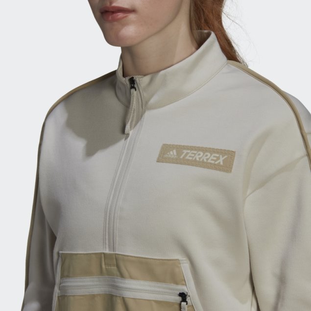 Sudadera Terrex Con Media Cremallera Y Bolsillo Con Media Cremallera Adidas Aluminium