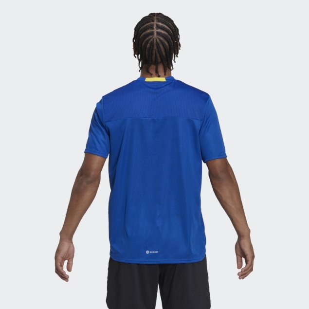 Camiseta De Entrenamiento Con Eslogan Aeroready Hiit Azul Real Diseñada Para El Movimiento Adidas