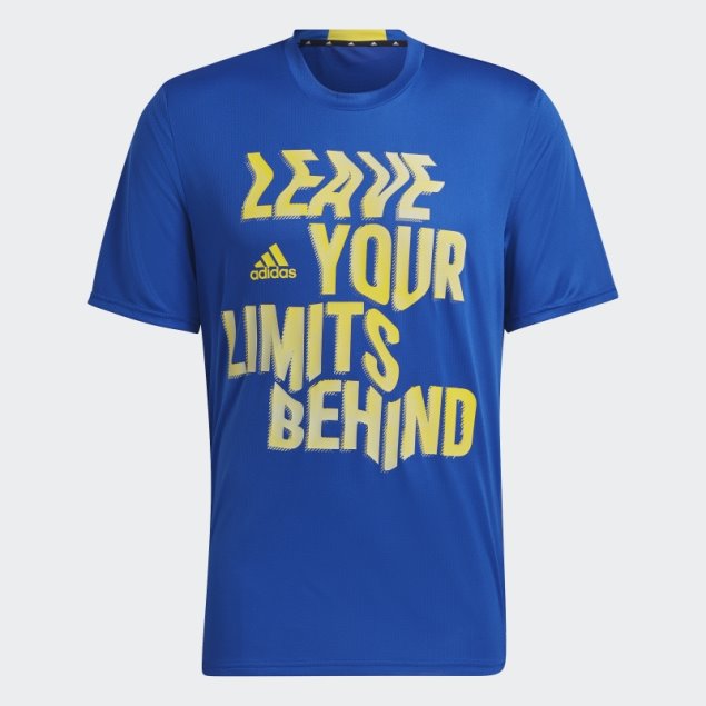 Camiseta De Entrenamiento Con Eslogan Aeroready Hiit Azul Real Diseñada Para El Movimiento Adidas