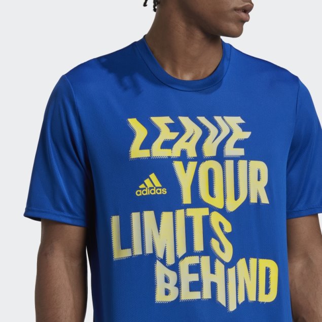 Camiseta De Entrenamiento Con Eslogan Aeroready Hiit Azul Real Diseñada Para El Movimiento Adidas