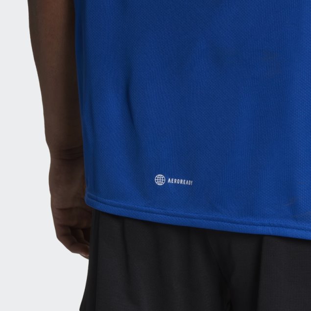 Camiseta De Entrenamiento Con Eslogan Aeroready Hiit Azul Real Diseñada Para El Movimiento Adidas