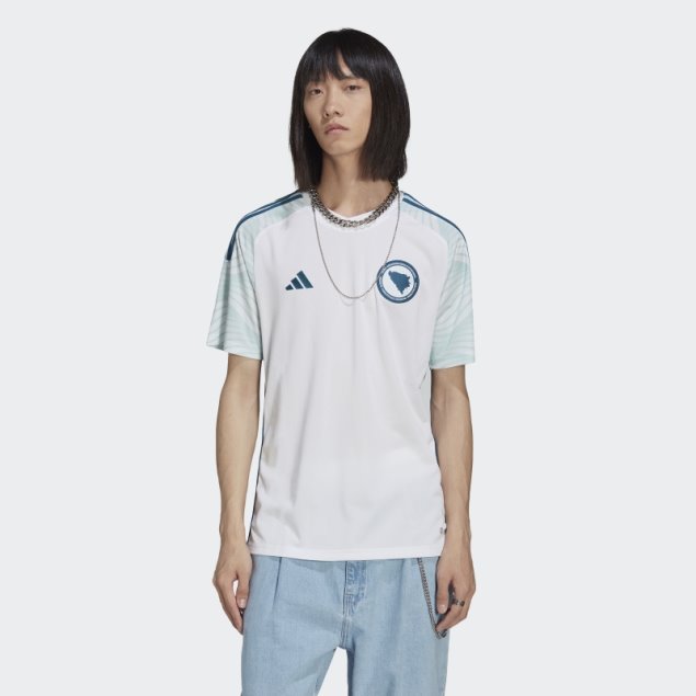 Camiseta Adidas Bosnia 22 Segunda Equipación Blanca