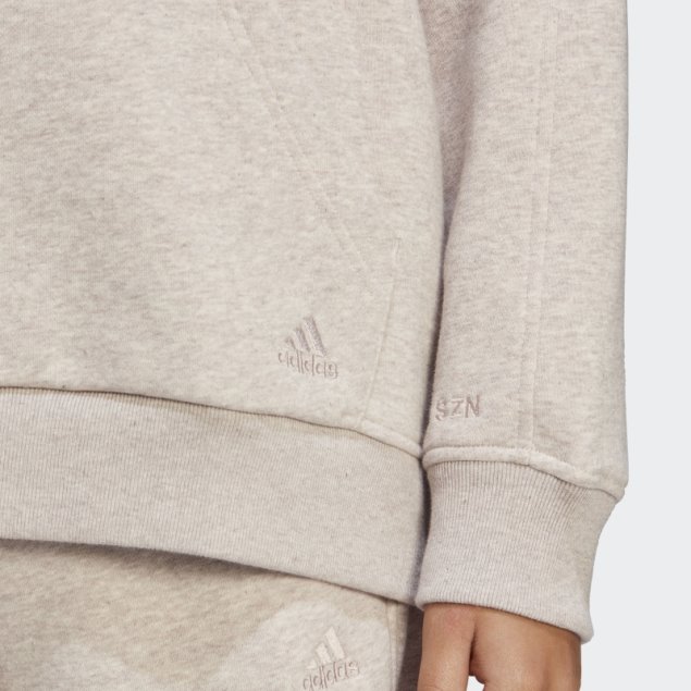 Sudadera Con Capucha De Forro Polar Adidas Taupe Mel All Szn Boyfriend