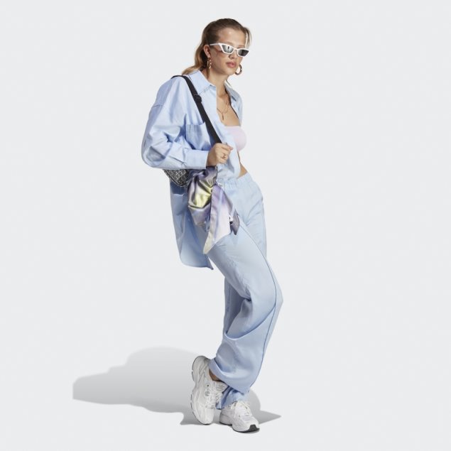 Pantalón Premium Essentials Satin Azul Amanecer Adidas