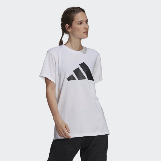 Camiseta Blanca Con Gráfico De Iconos Del Futuro Adidas Fashion