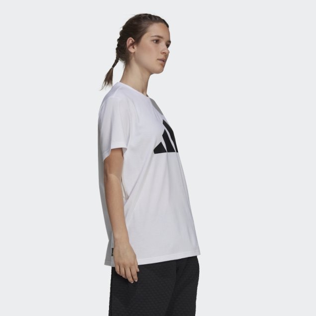 Camiseta Blanca Con Gráfico De Iconos De Futuro Adidas